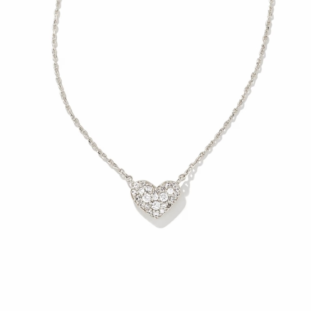 Kendra Scott Ari Pave Crystal Heart Necklace